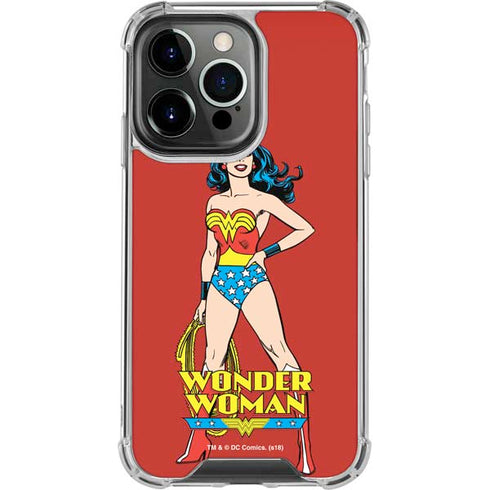 DC Comics Wonder Woman Classic Art Pose iPhone 14 Pro Clear Case